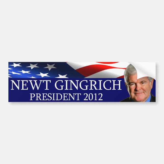 Newt- Gingrichpräsident 2012 Autoaufkleber (Vorne)