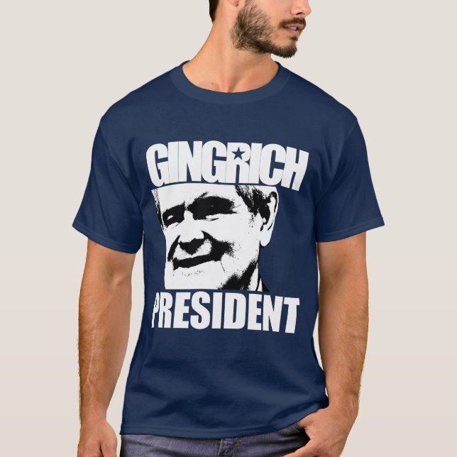 Newt- Gingrichpräsident 2012 T-Shirt (Vorderseite)
