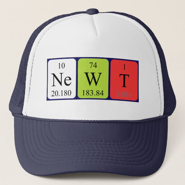 Newt periodischer Tabellenname Truckerkappe (Vorderseite)