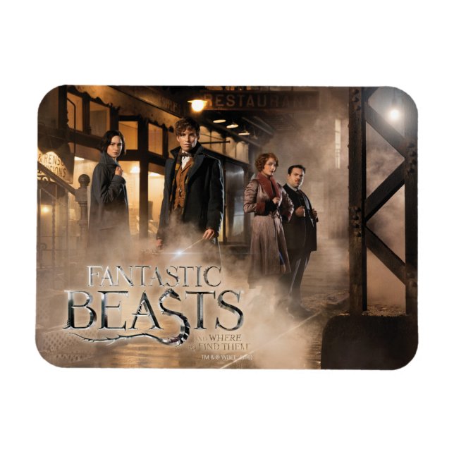 NEWT SCAMANDER™ & Co. am Bahnhof Magnet (Horizontal)