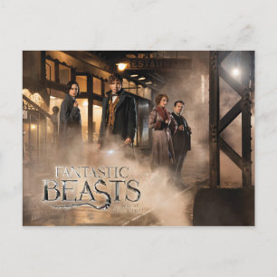 NEWT SCAMANDER™ & Co. am Bahnhof Postkarte