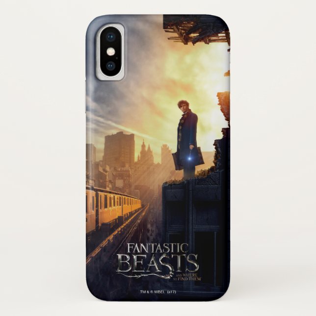 NEWT SCAMANDER™ in zerstörtem Gebäude Case-Mate iPhone Hülle (Rückseite)