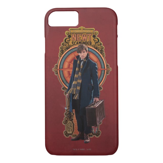 NEWT SCAMANDER™ Stehend Art Nouveau Panel Case-Mate iPhone Hülle (Rückseite)