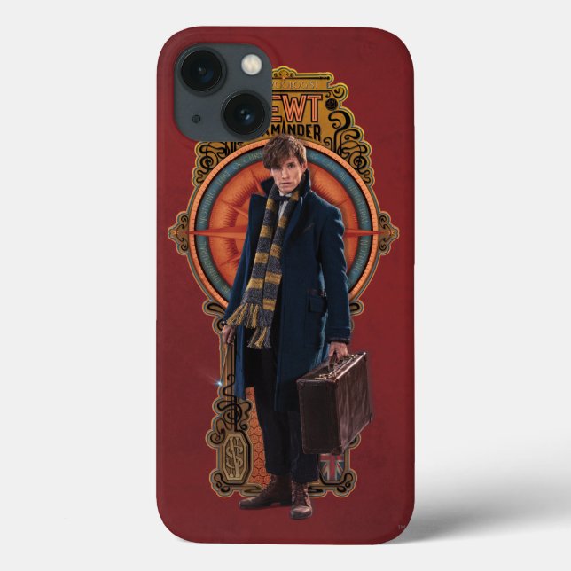 NEWT SCAMANDER™ Stehend Art Nouveau Panel Case-Mate iPhone Hülle (Rückseite)