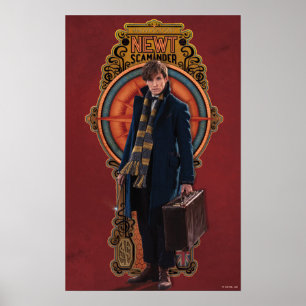NEWT SCAMANDER™ Stehend Art Nouveau Panel Poster