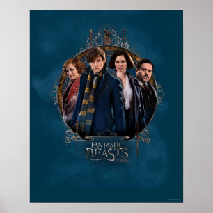 NEWT SCAMANDER™ und Company Art Nouveau Frame Poster