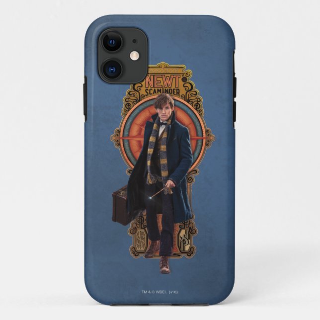 NEWT SCAMANDER™ Walking Art Nouveau Panel Case-Mate iPhone Hülle (Rückseite)
