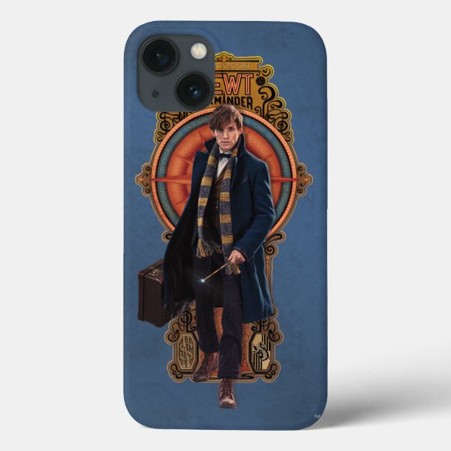 NEWT SCAMANDER™ Walking Art Nouveau Panel Case-Mate iPhone Hülle (Rückseite)