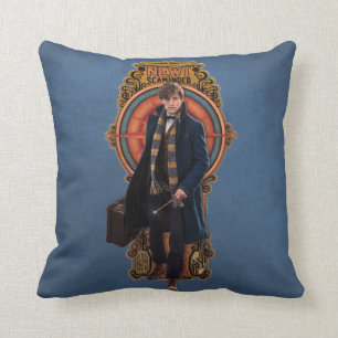 NEWT SCAMANDER™ Walking Art Nouveau Panel Kissen