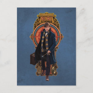 NEWT SCAMANDER™ Walking Art Nouveau Panel Postkarte