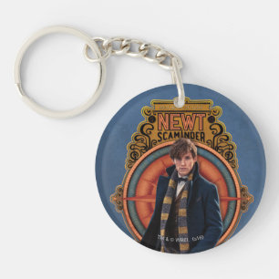 NEWT SCAMANDER™ Walking Art Nouveau Panel Schlüsselanhänger