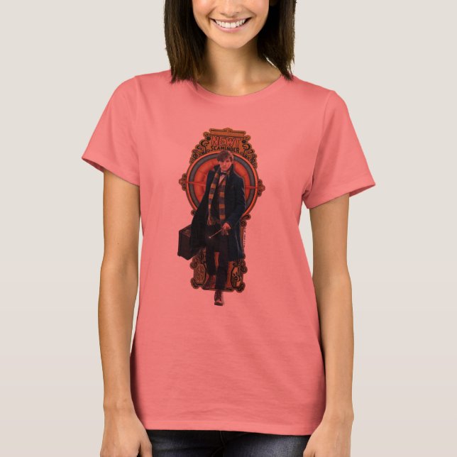 NEWT SCAMANDER™ Walking Art Nouveau Panel T-Shirt (Vorderseite)