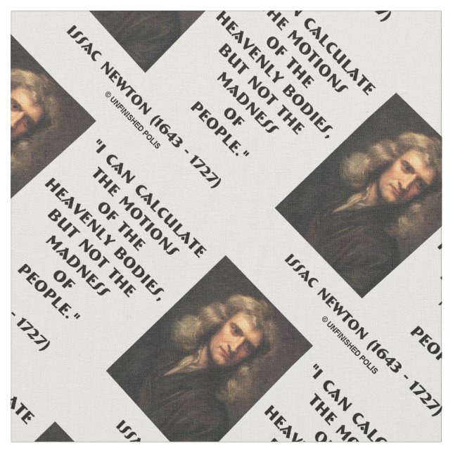 Newton berechnet Motive, die von Menschen zitiert  Stoff (Nahaufnahme)