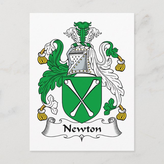 Newton Familienwappen Postkarte (Vorderseite)