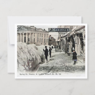 Newton NJ Spring Blizzard 1905 Postkarte