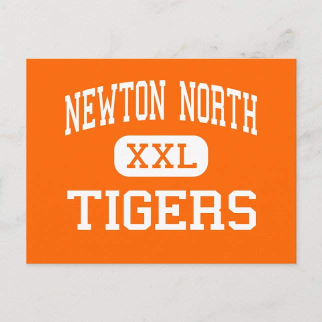Newton North - Tigers - High - Newton Postkarte (Vorderseite)