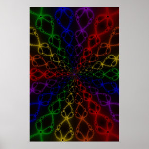 Newton Rainbow   Rainbow Fraktal Art Poster