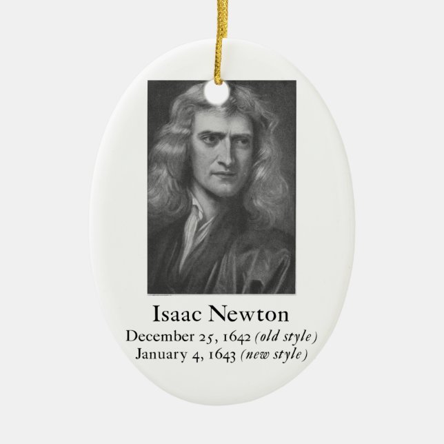 Newton-Verzierung Keramik Ornament (Vorne)