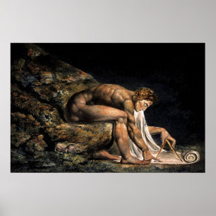 Newton William Blake Masonic Painting Poster Print