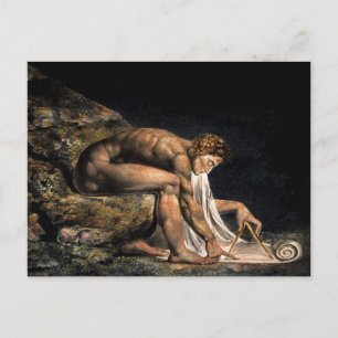 Newton William Blake Masonic Painting Postkarte