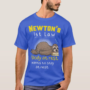Newtons erstes Gesetz Lustiger Physik-Witz Jungenf T-Shirt