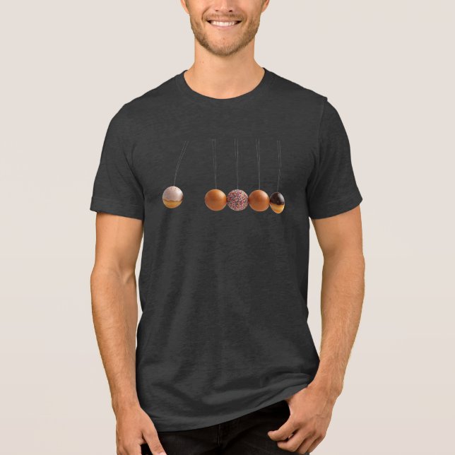 Newtons Wiege der Doughnut Holes Tri-Blend Shirt (Vorderseite)
