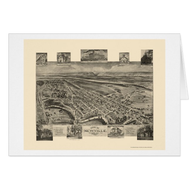 Newville, panoramische Karte PAs - 1903 (Vorderseite (Horizontal))