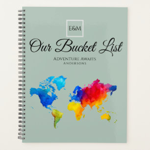 NewWeds BUCKET LIST World Travel Map Theme Planer