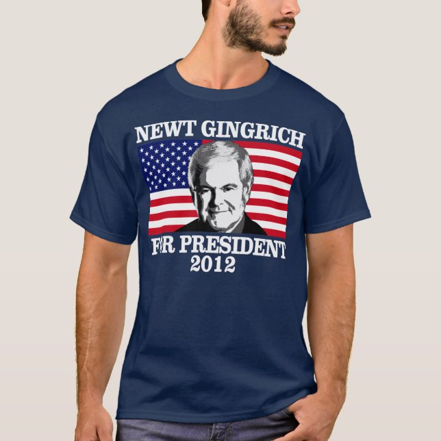 Newy Gingrich für Präsidenten 2012 T-Shirt (Vorderseite)