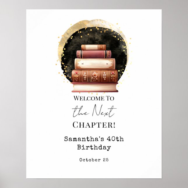 Next Chapter 40th Birthday Signature Poster (Vorne)