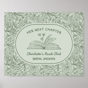 Next Chapter Buchclub grüne Brautparty Poster