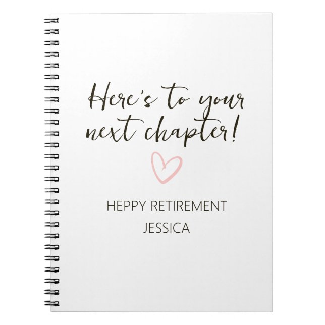 Next Chapter Personalized Retirement Gift Notizblock (Vorderseite)