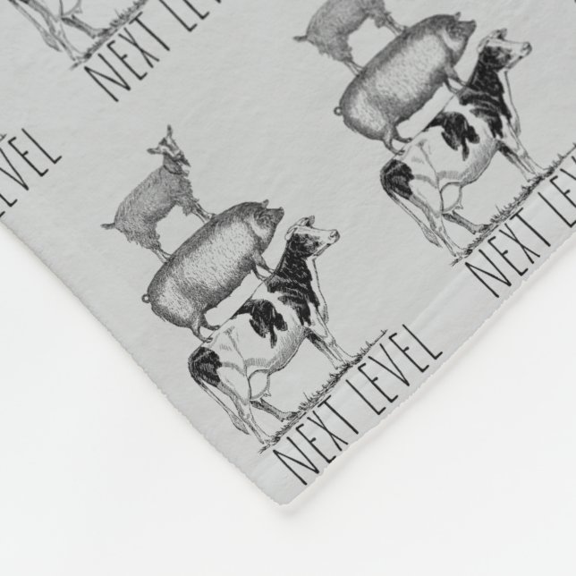 Next Level Goat Pig and Cow Sports Fan Fleecedecke (Ecke)