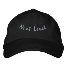 Next Level Komfortable Verstellbare Fette Typograf Bestickte Baseballkappe