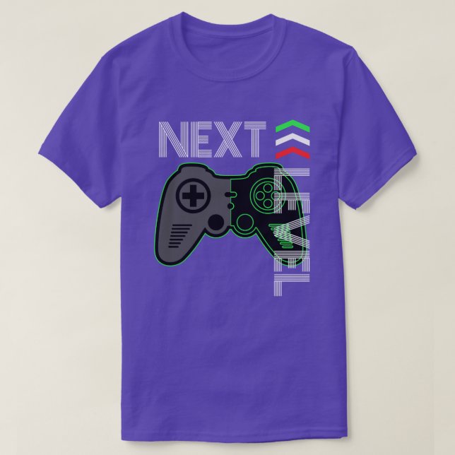 Next Level Videospiel Neon Grün Controller T-Shirt (Design vorne)