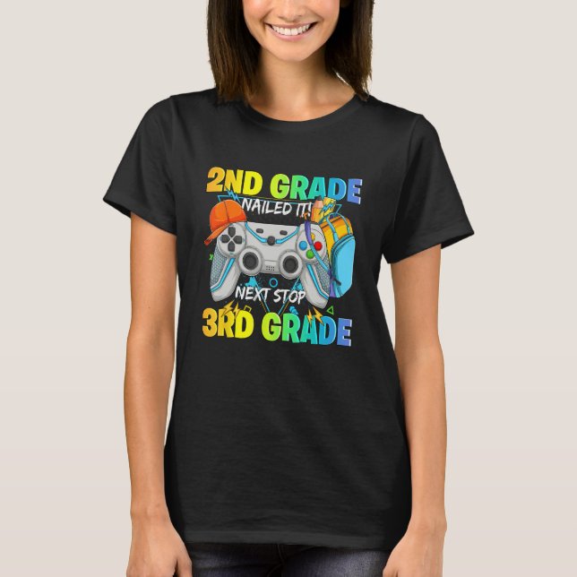 Next stop 3rd grade 2nd grade nailed it Graduate V T-Shirt (Vorderseite)