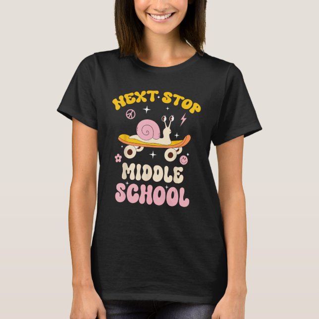 Next Stop Middle School Groovy Holiday Last Day Of T-Shirt (Vorderseite)
