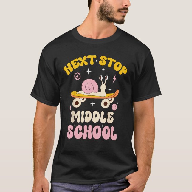 Next Stop Middle School Groovy Holiday Last Day Of T-Shirt (Vorderseite)