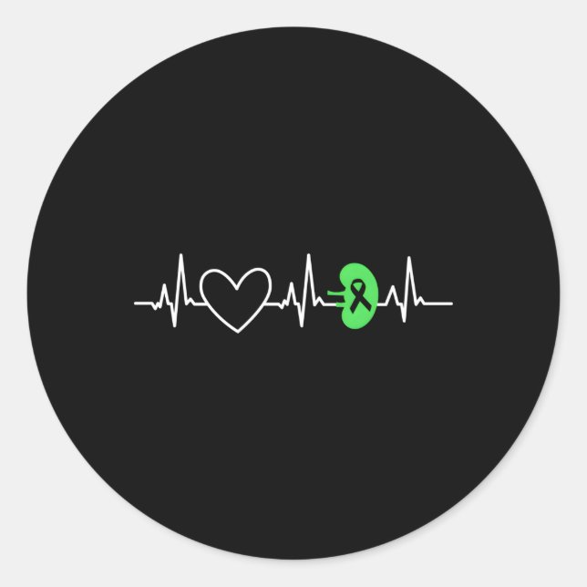 Ney Disease Awareness Hebeat Transplantatorgan Don Runder Aufkleber (Vorderseite)