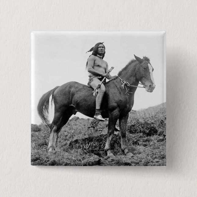 Nez Perce Krieger Knopf Button (Vorderseite)