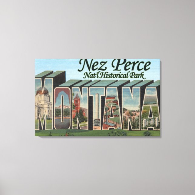 Nez Perce Nat'l Park, Montana Leinwanddruck (Vorderseite)