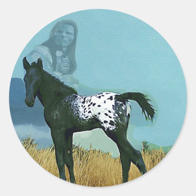 Nez Perce Pony Decal oder Aufkleber (Vorderseite)