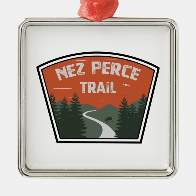 Nez Perce Trail Ornament Aus Metall (Vorne)