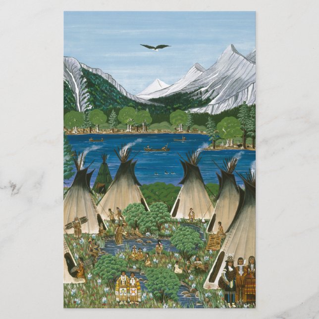 Nez Perce ~ Wallowa Lake Briefpapier (Vorderseite)