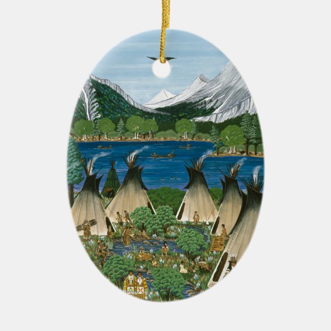 Nez Perce ~ Wallowa Lake Keramik Ornament (Vorne)