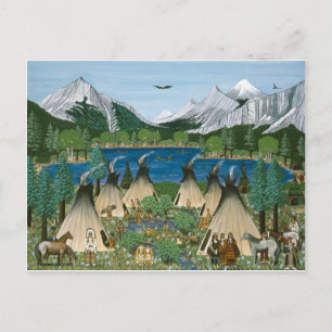 Nez Perce ~ Wallowa Lake Postkarte