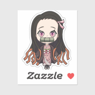 Nezuko - Demon Slayer Niedlich animierter Chibi Aufkleber