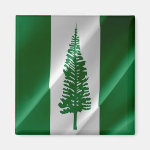 NF002 NORFOLK ISLAND WAVING FLAG, Ozeanien, Kühlsc Magnet
