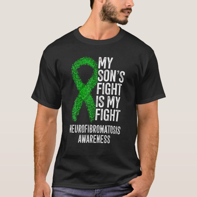 NF1 Mein Sohn kämpft gegen Neurofibromatose A T-Shirt (Vorderseite)