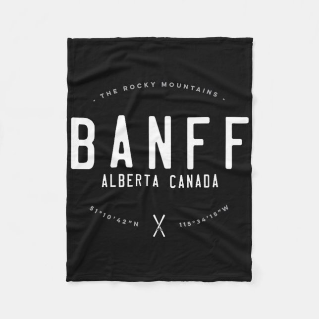 Nff Alberta Canada Graphic Distressed Vintag Ski Fleecedecke (Vorderseite)